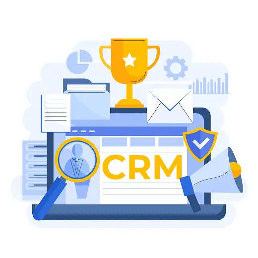 Real estate agent working on a laptop in a modern office